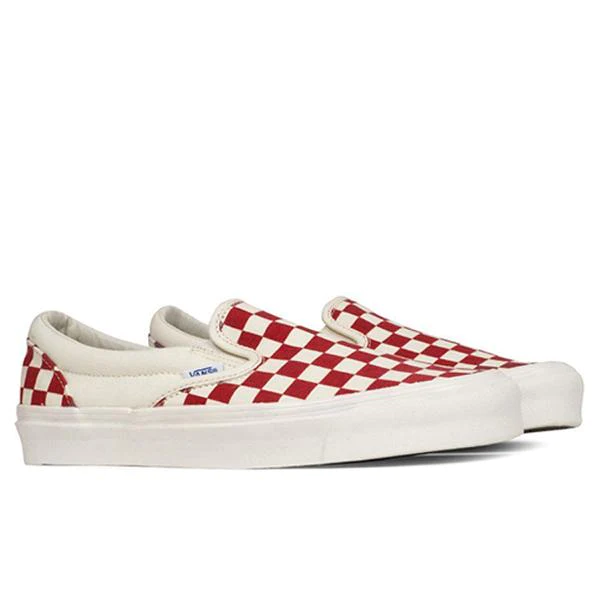 The Best Slip On Sneakers Going Into 2024 Sneaker Bodega   Vans Vault Og Classic Slip On Lx Checkerboard Whitered 3.webp